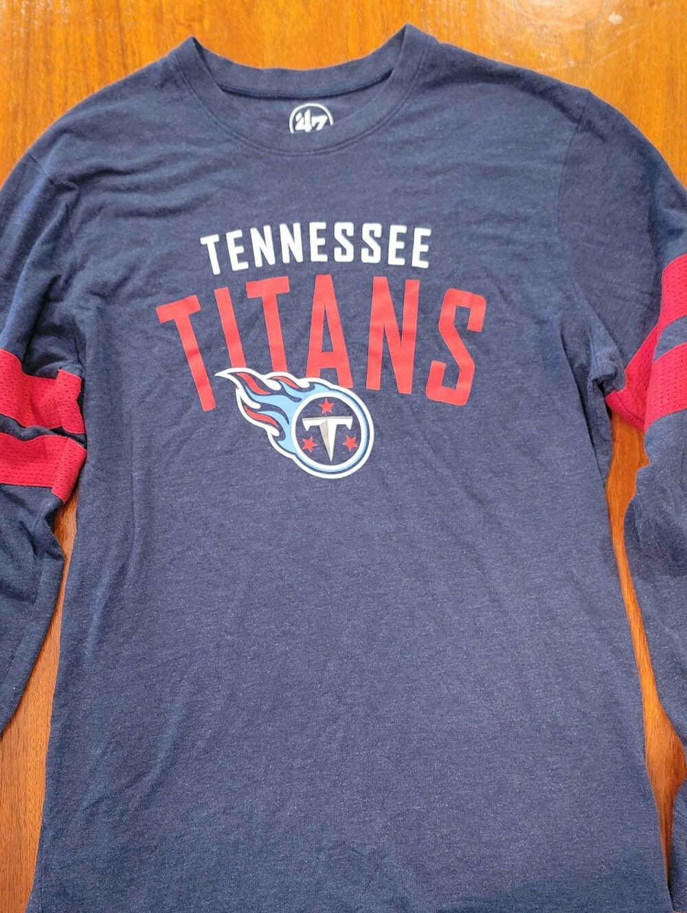 '47 Brand NFL Tennessee Titans Irving Long Sleeve T-Shirt Navy Blue Men's Size S - Picture 7 of 9